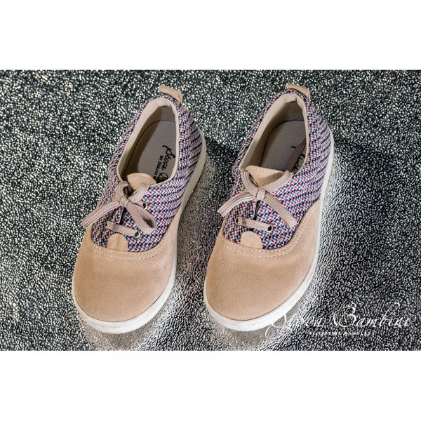 SNEAKER MADE LEATHER & FABRIC WITH SIDE OPENING Zipper Stova Bambini SS2021 _JIP_B4