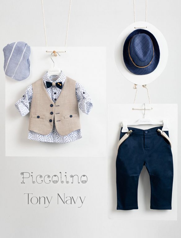 Βαπτιστικό κοστούμι Piccolino Tony σε χρώμα Navy