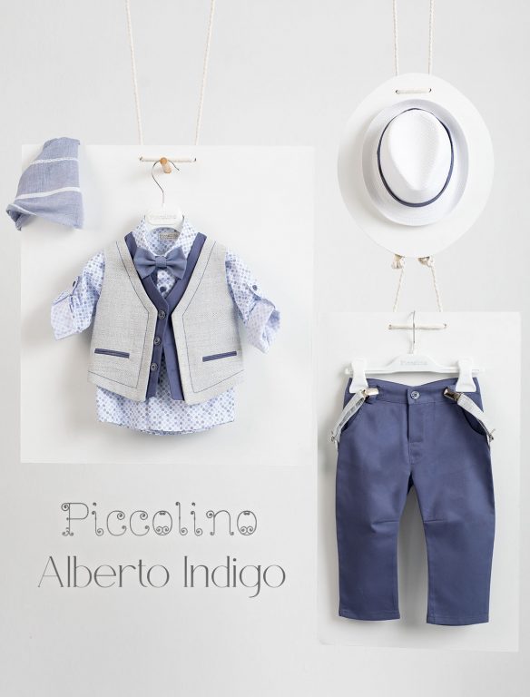 Βαπτιστικό κοστούμι Piccolino Alberto σε χρώμα Indigo