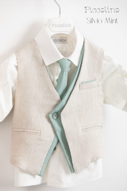 Christening suit Piccolino Silvio-22 in Mint color