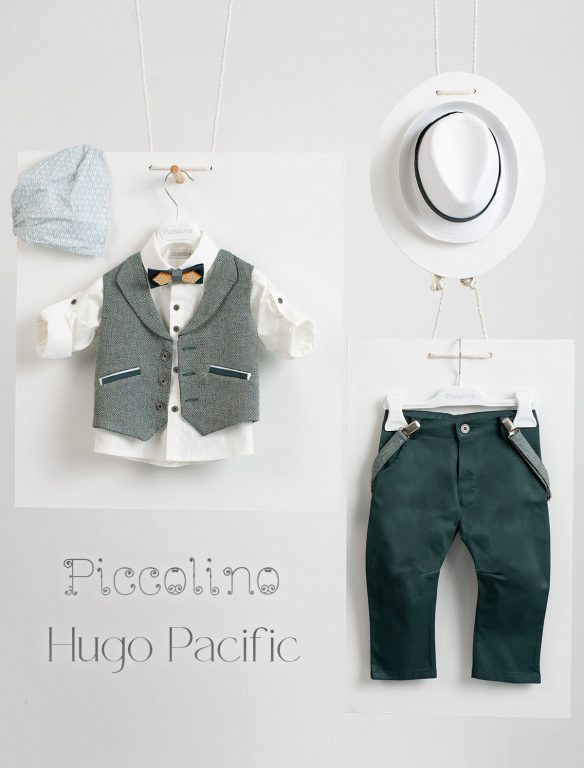 Christening suit Piccolino Hugo in Pacific color