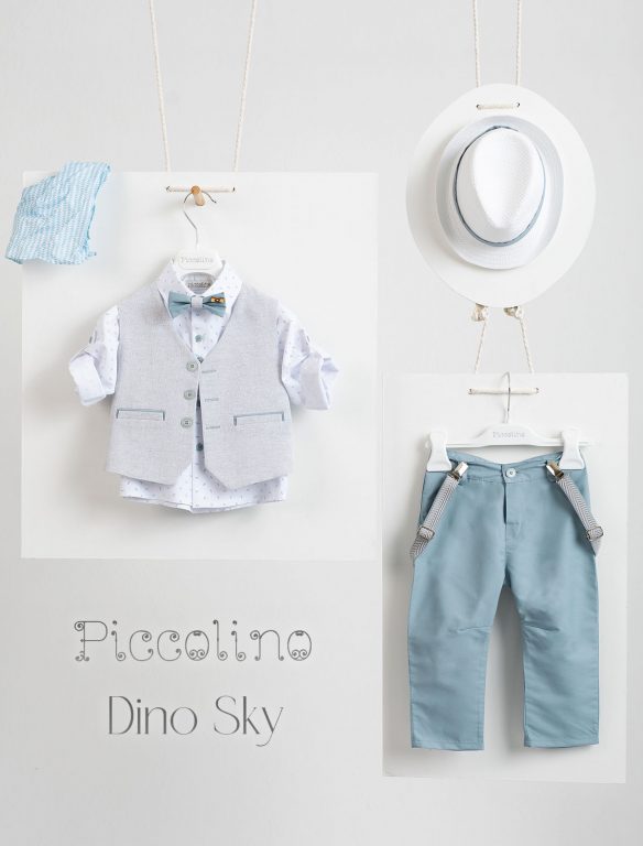 Βαπτιστικό κοστούμι Piccolino Dino σε χρώμα Sky