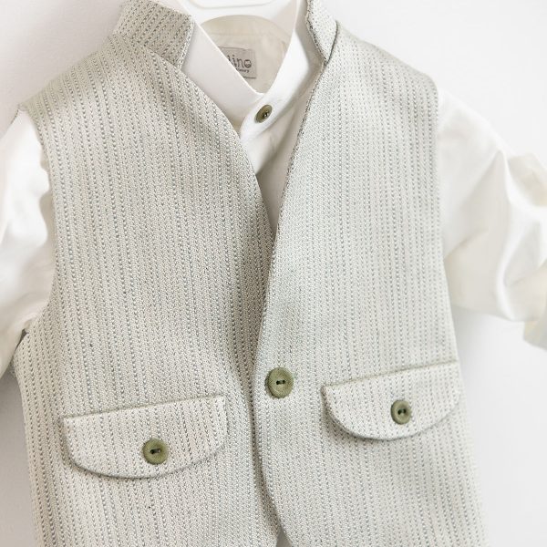 Piccolino Henry christening suit in Lime color