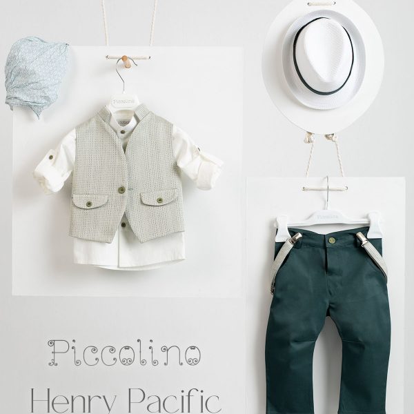 Βαπτιστικό κοστούμι Piccolino Henry σε χρώμα Pacific