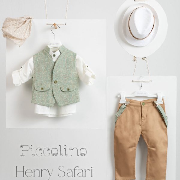 Piccolino Henry christening suit in Safari color