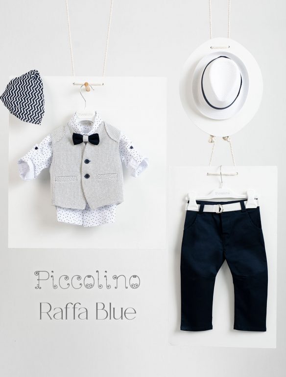 Christening suit Piccolino Raffa in Blue color