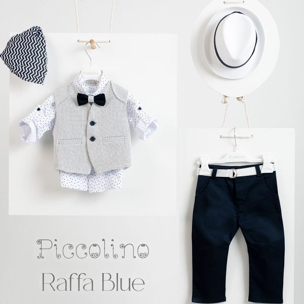 Christening suit Piccolino Raffa in Blue color