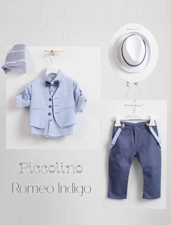 Βαπτιστικό κοστούμι Piccolino Romeo σε χρώμα Indigo