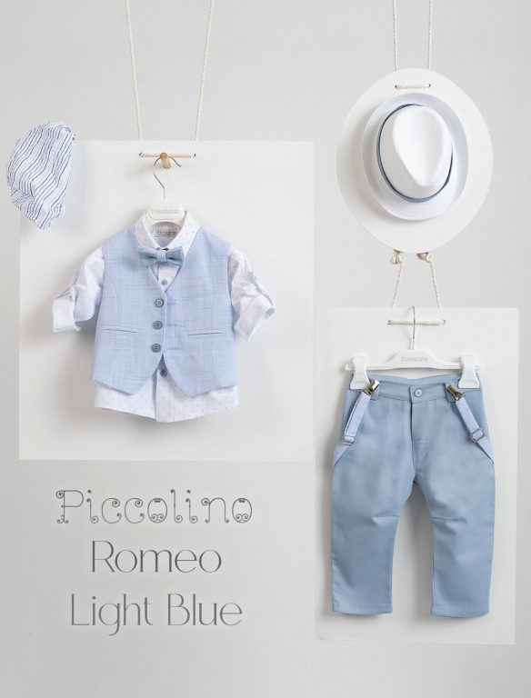 Christening suit Piccolino Romeo in Light Blue color