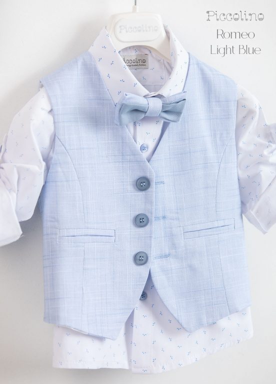 Christening suit Piccolino Romeo in Light Blue color