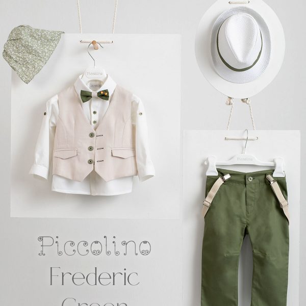Christening suit Piccolino Frederic in color Green