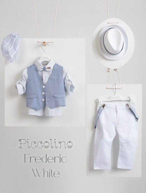 Βαπτιστικό κοστούμι Piccolino Frederic σε χρώμα White