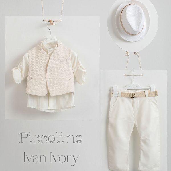 Piccolino Ivan christening suit in Ivory color
