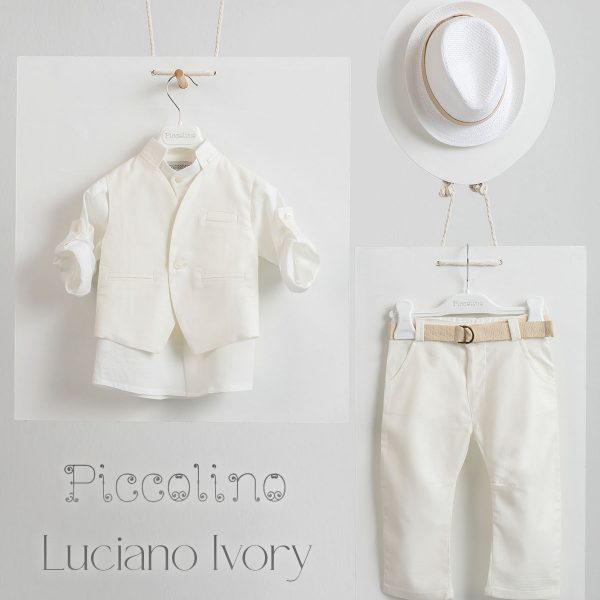 Piccolino Luciano christening suit in Ivory color