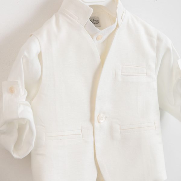 Piccolino Luciano christening suit in Ivory color