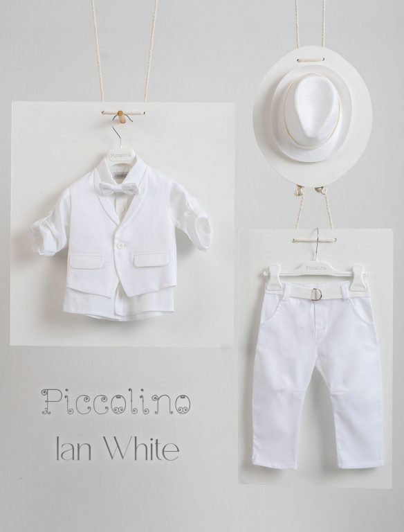 Βαπτιστικό κοστούμι Piccolino Ian σε χρώμα white