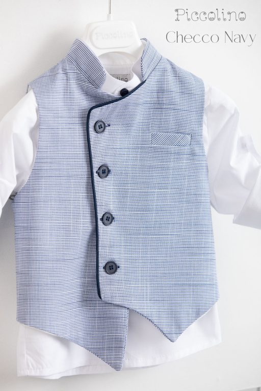 Piccolino Checco christening suit in Navy color