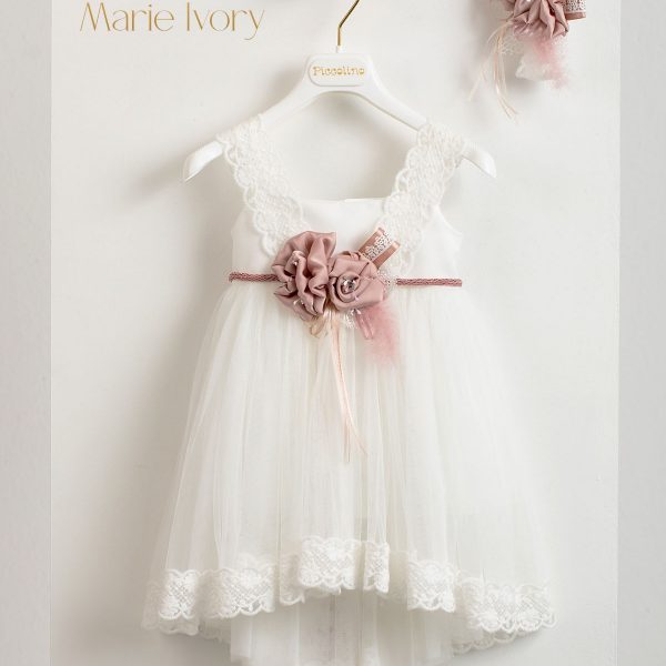 Βαπτιστικό φόρεμα Piccolino Marie ivory -puce