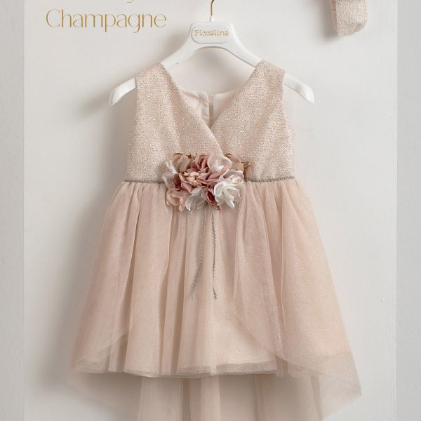 Piccolino Francy champagne christening dress