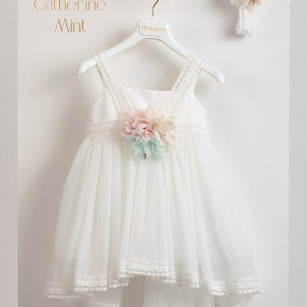Βαπτιστικό φόρεμα Piccolino Catherine ivory -mint