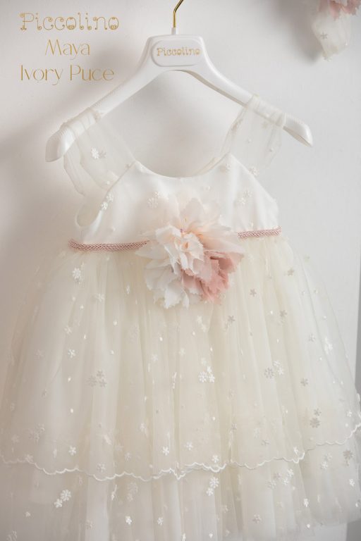 Baptismal dress Piccolino Maya Ivory-Puce