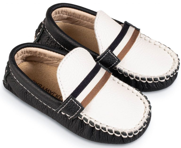 Δερμάτινο Δίχρωμο Loafer  BS3079 Λευκό Μπλε