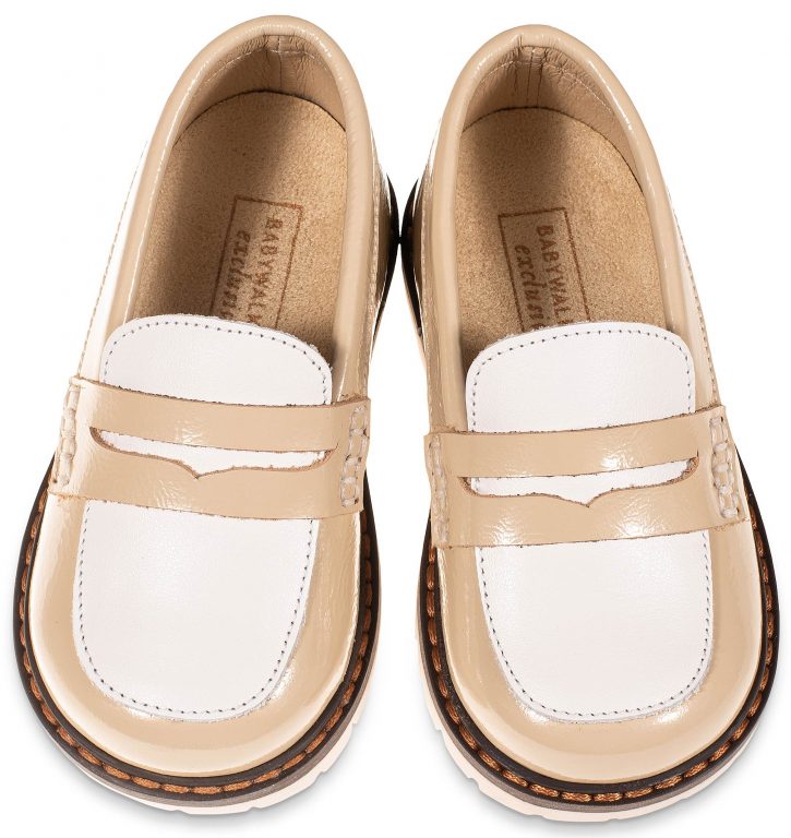 Τρίχρωμο  Loafer EXC5256 Μπεζ Λευκό